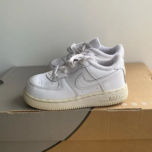 Nike Air Force 1 “Triple White” Toddler Sneakers - SZ 8 C