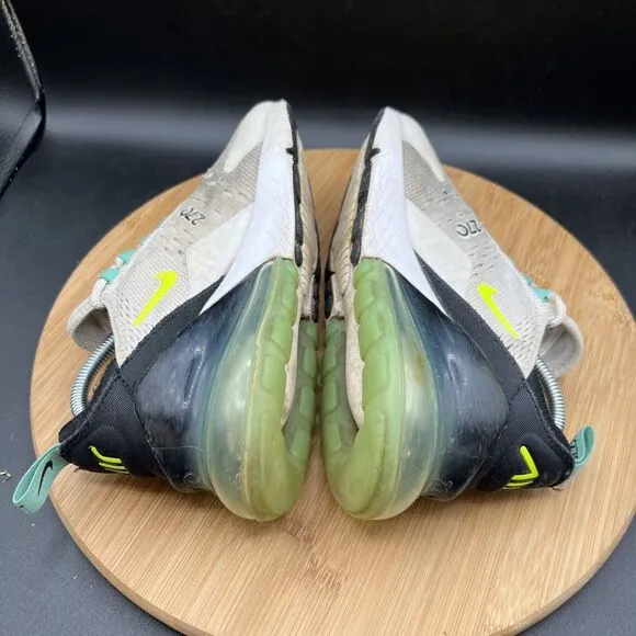Nike Air Max 270 Youth Size 3.5Y Shoes White Green Blue Sneakers DX3347-100