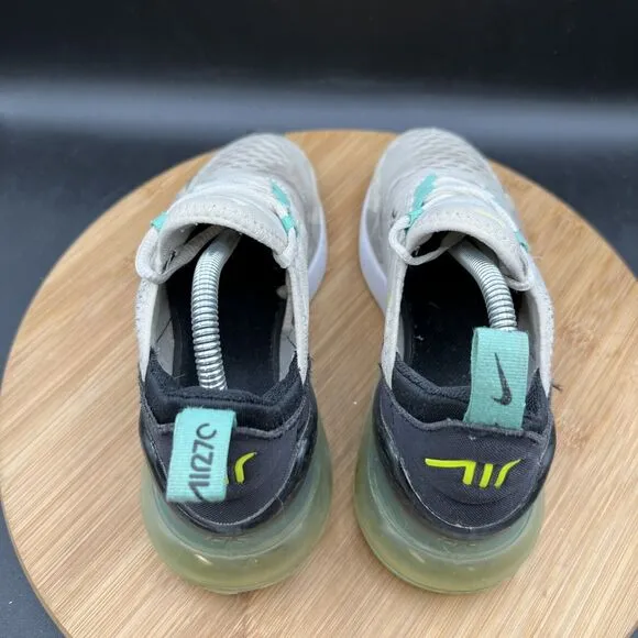 Nike Air Max 270 Youth Size 3.5Y Shoes White Green Blue Sneakers DX3347-100