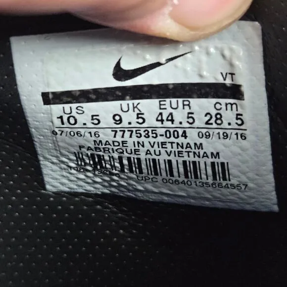 Nike Air Trainer Cruz Black Casual Athletic Daily Sneakers Mens 10.5 777535-004
