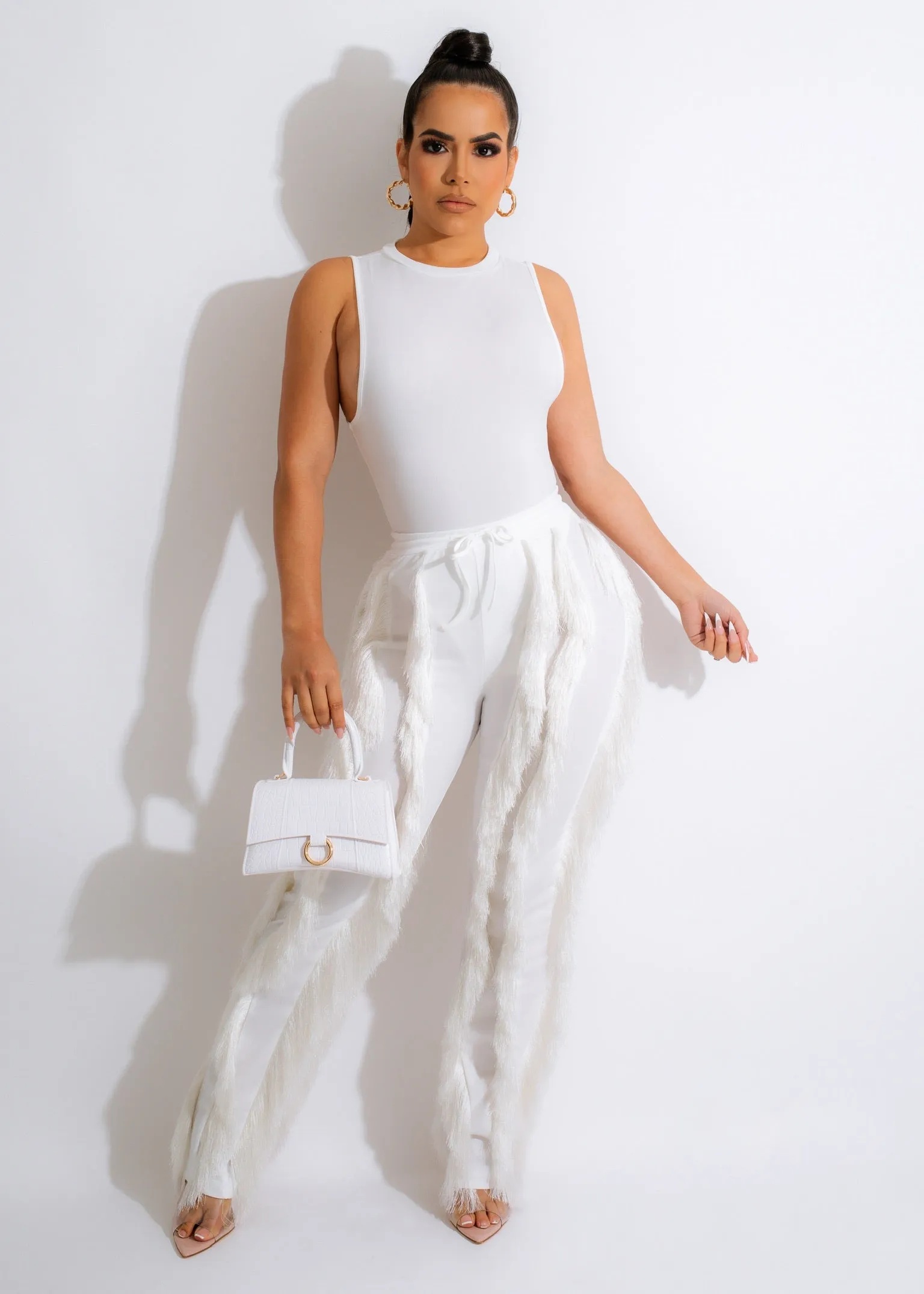 No Distractions Pant Set White