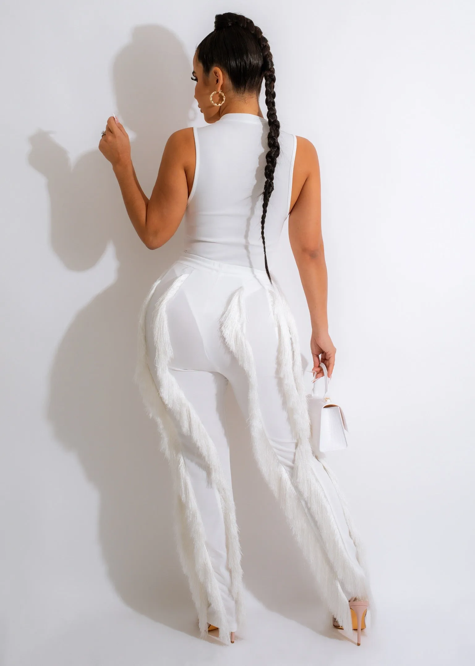 No Distractions Pant Set White