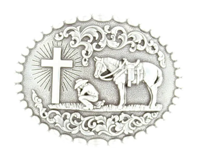 Nocona Cowboy Prayer Belt Buckle