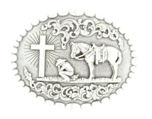 Nocona Cowboy Prayer Belt Buckle