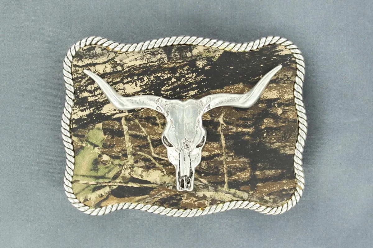 Nocona Mossy Oak Skull Belt Buckle
