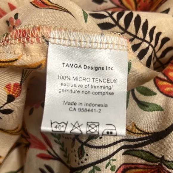 NWT Ginia Floral Ruffle Maxi Skirt by TAMGA DESIGNS Size M