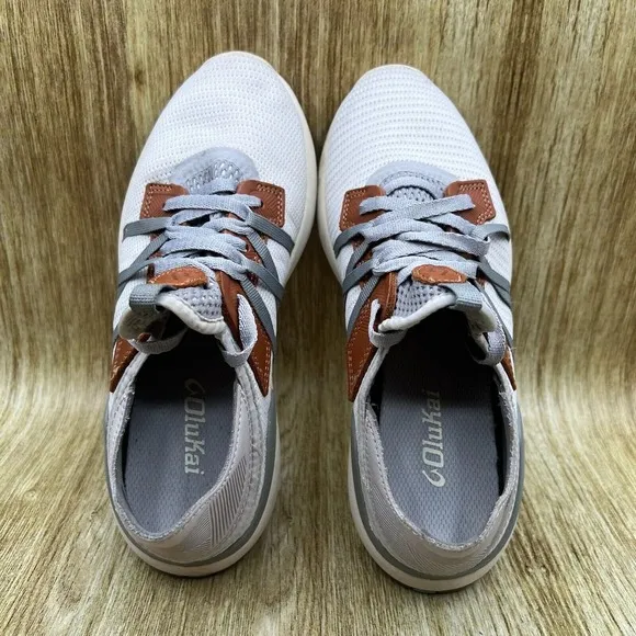 OluKai Mio Li Men's Size 7 EU 40 Slip Grey Casual Mesh Shoes Low Top Sneakers