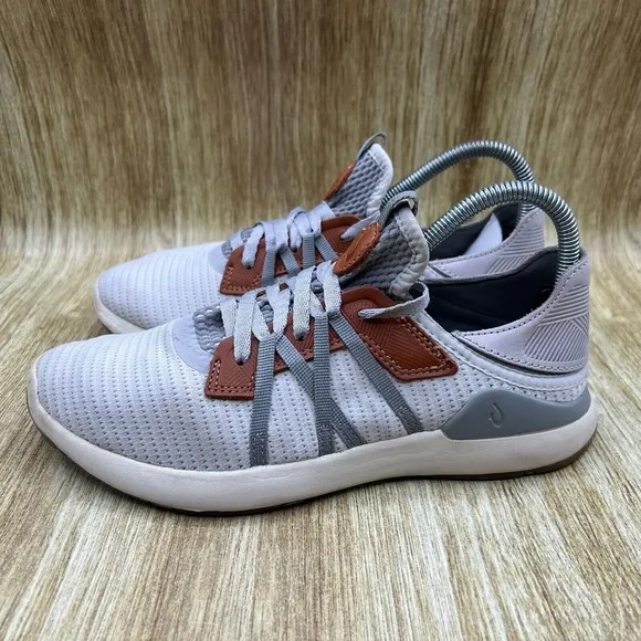 OluKai Mio Li Men's Size 7 EU 40 Slip Grey Casual Mesh Shoes Low Top Sneakers