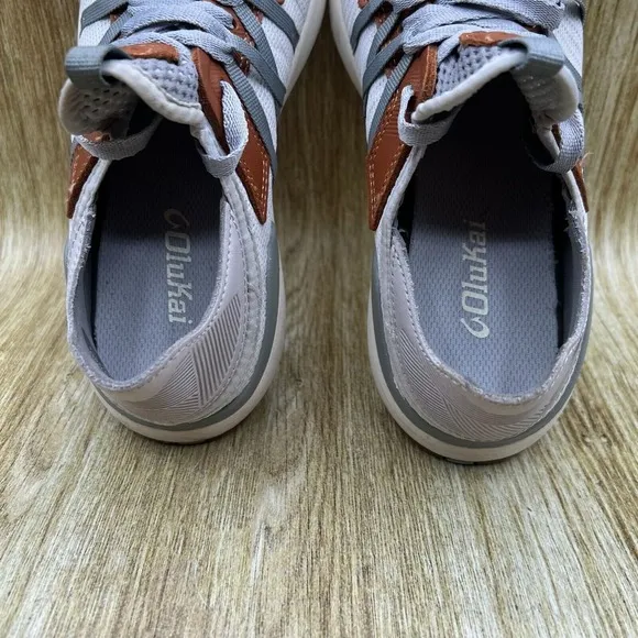 OluKai Mio Li Men's Size 7 EU 40 Slip Grey Casual Mesh Shoes Low Top Sneakers