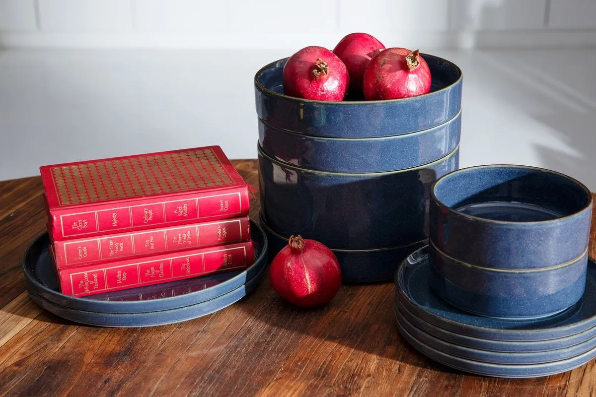 Omada Flat Stackable Salad Bowl Blue OM-0000056