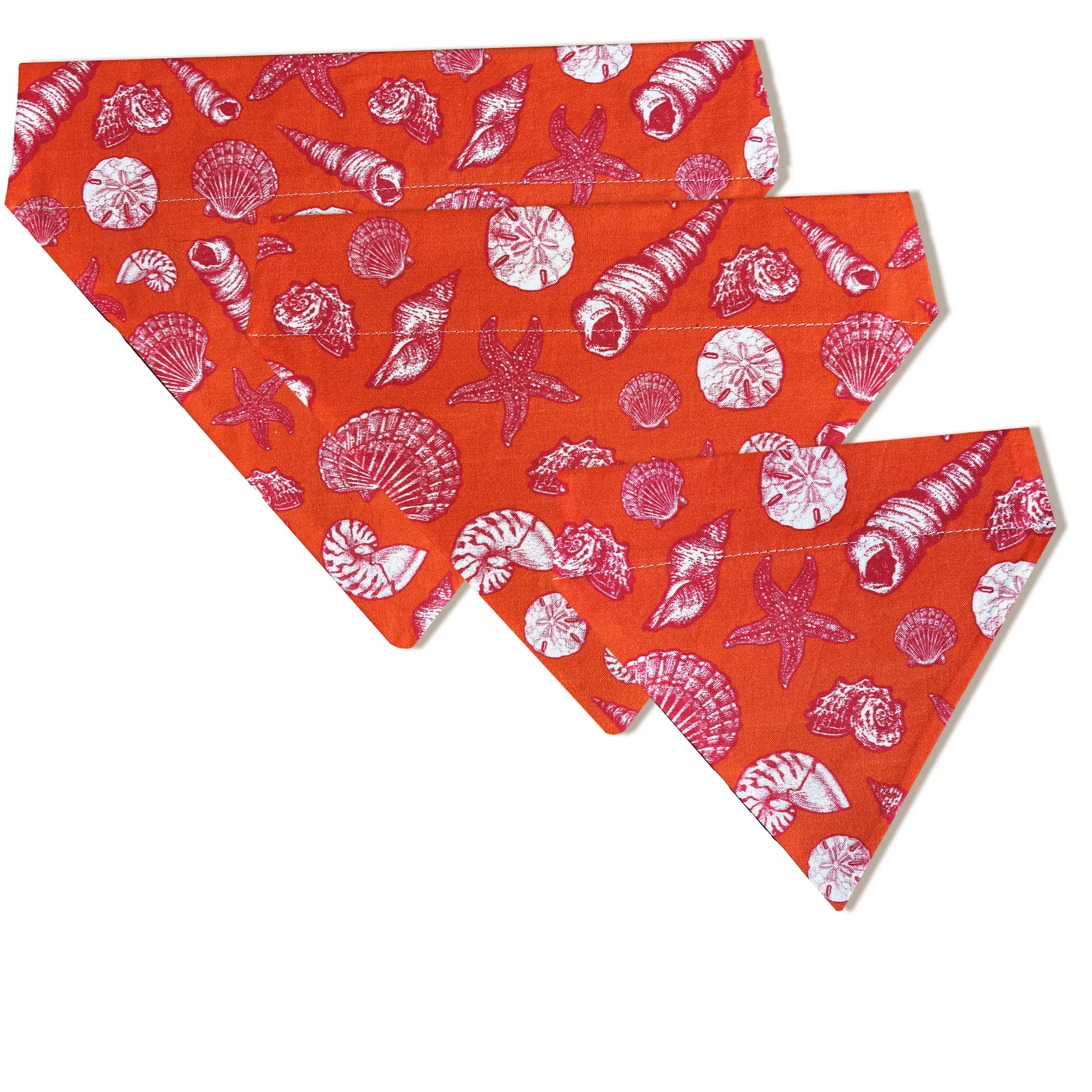 Orange Seashell Slip On Bandana