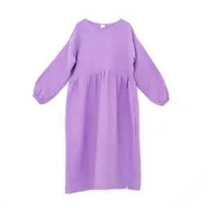 Oversize Kleid Langarm "Musselin Uni"