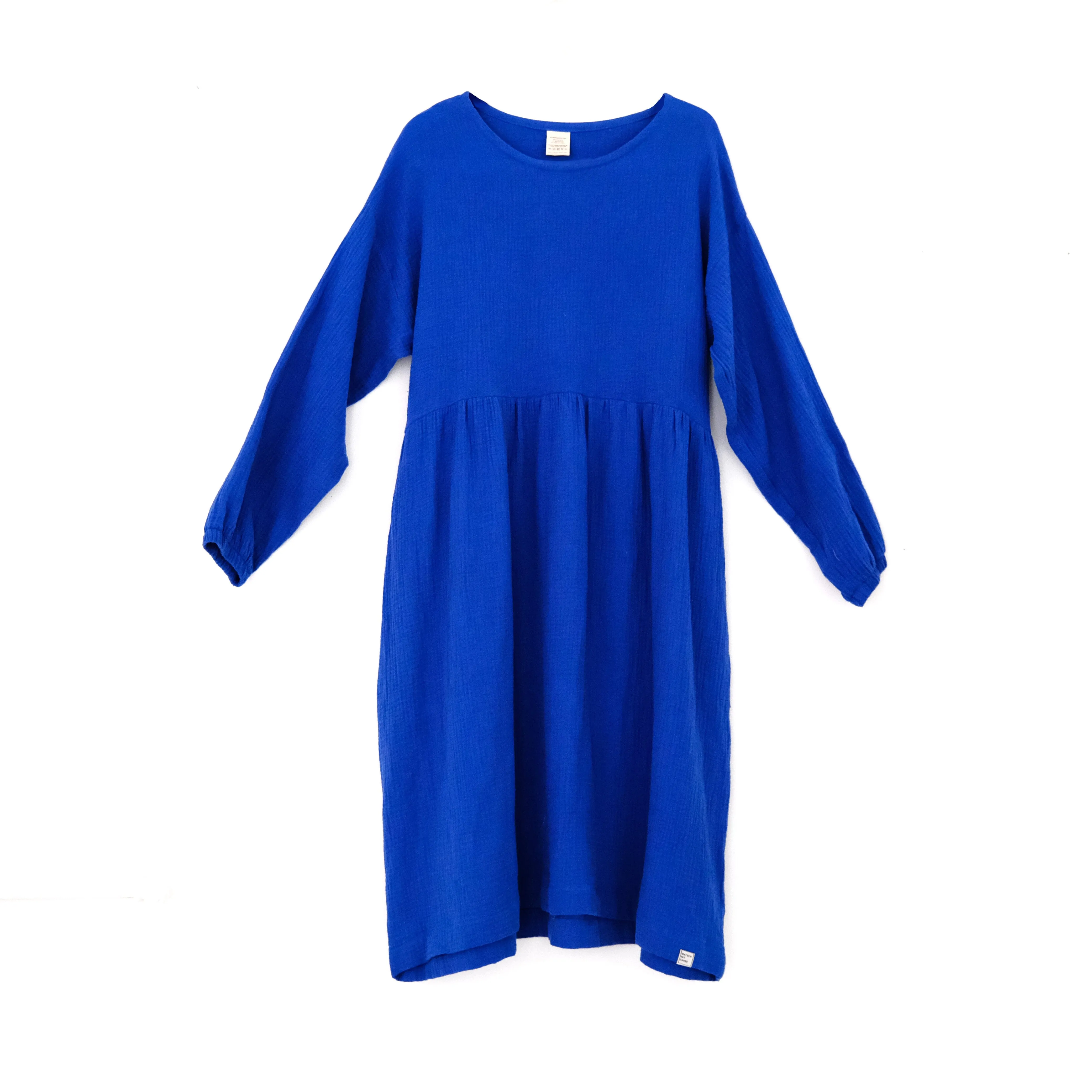 Oversize Kleid Langarm "Musselin Uni"