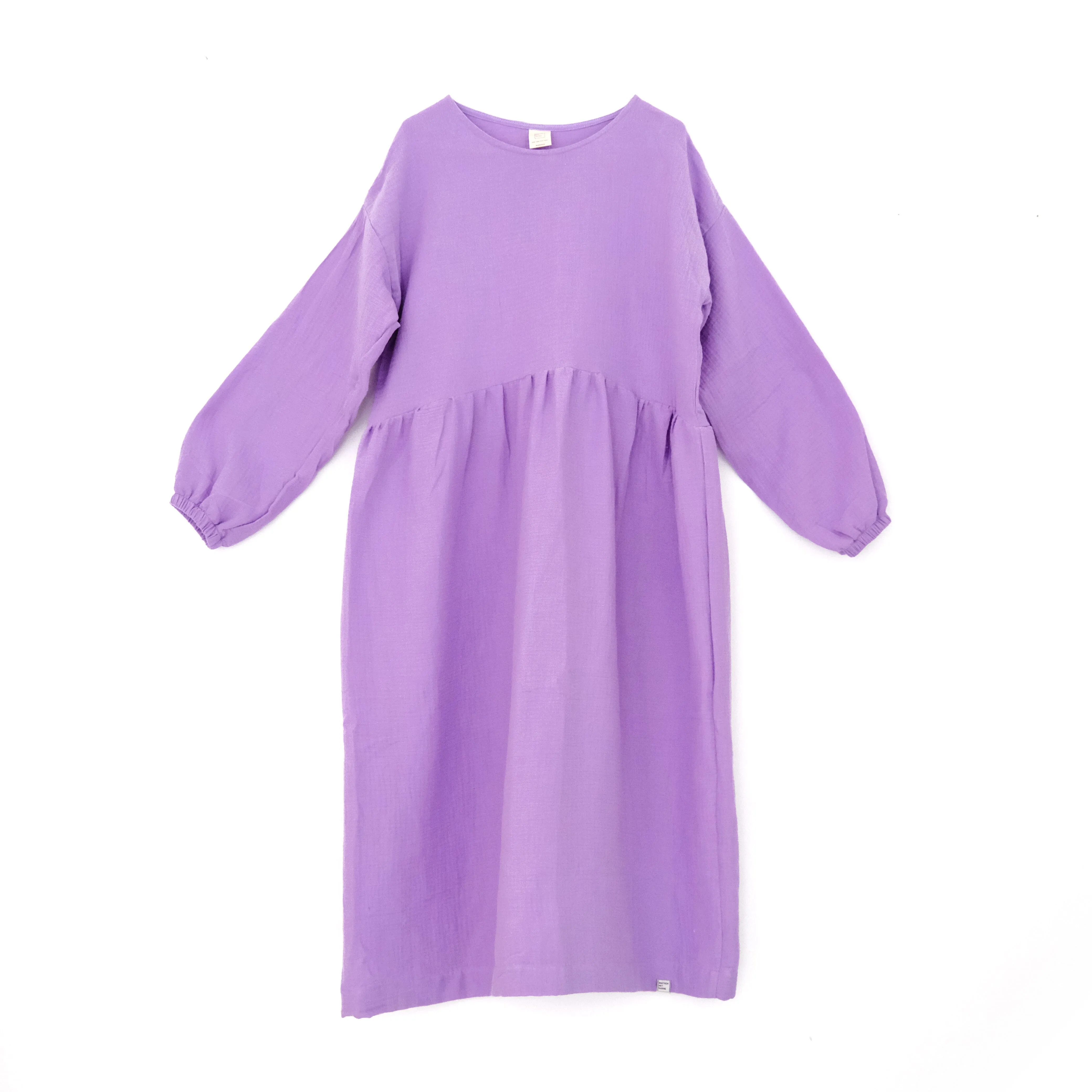 Oversize Kleid Langarm "Musselin Uni"