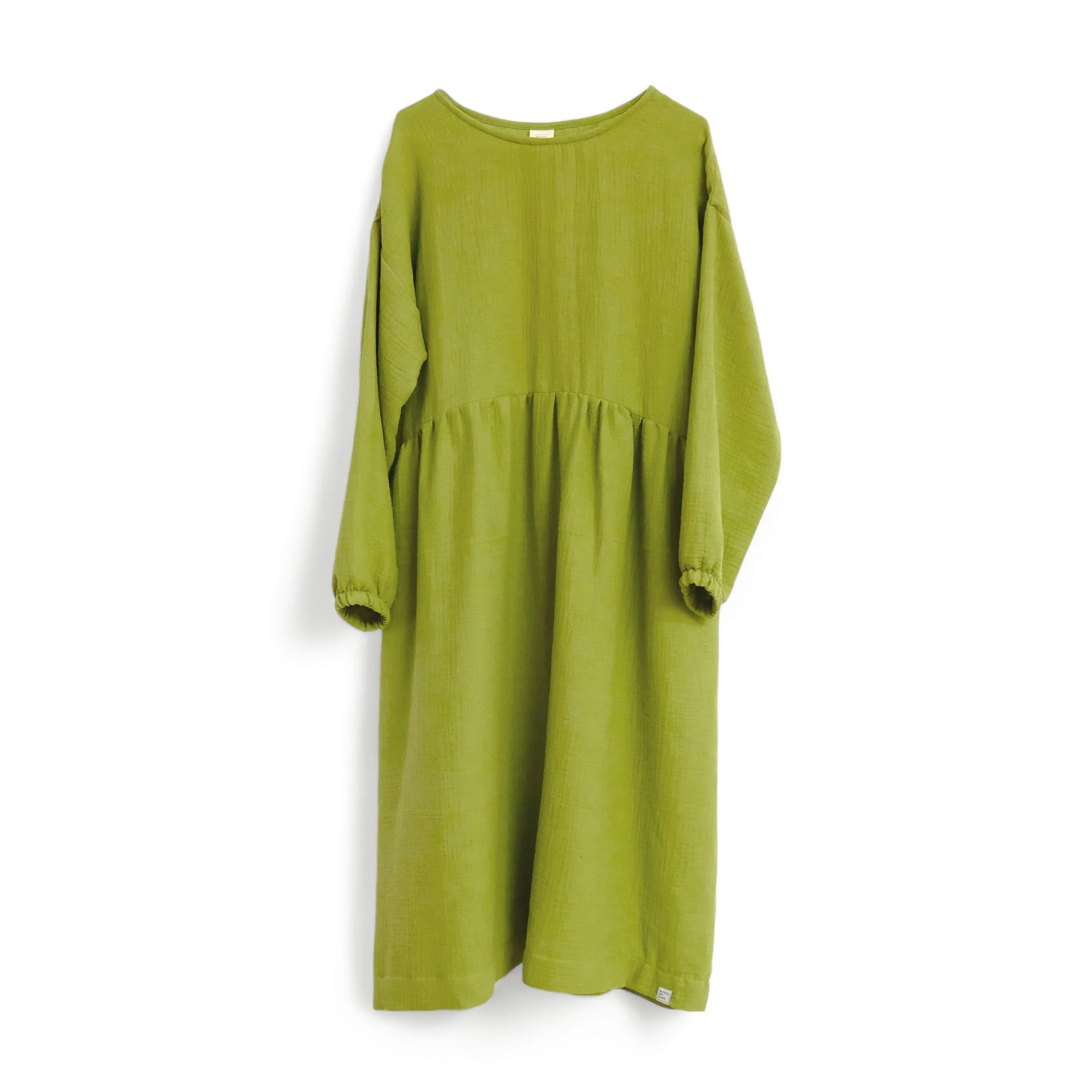 Oversize Kleid Langarm "Musselin Uni"