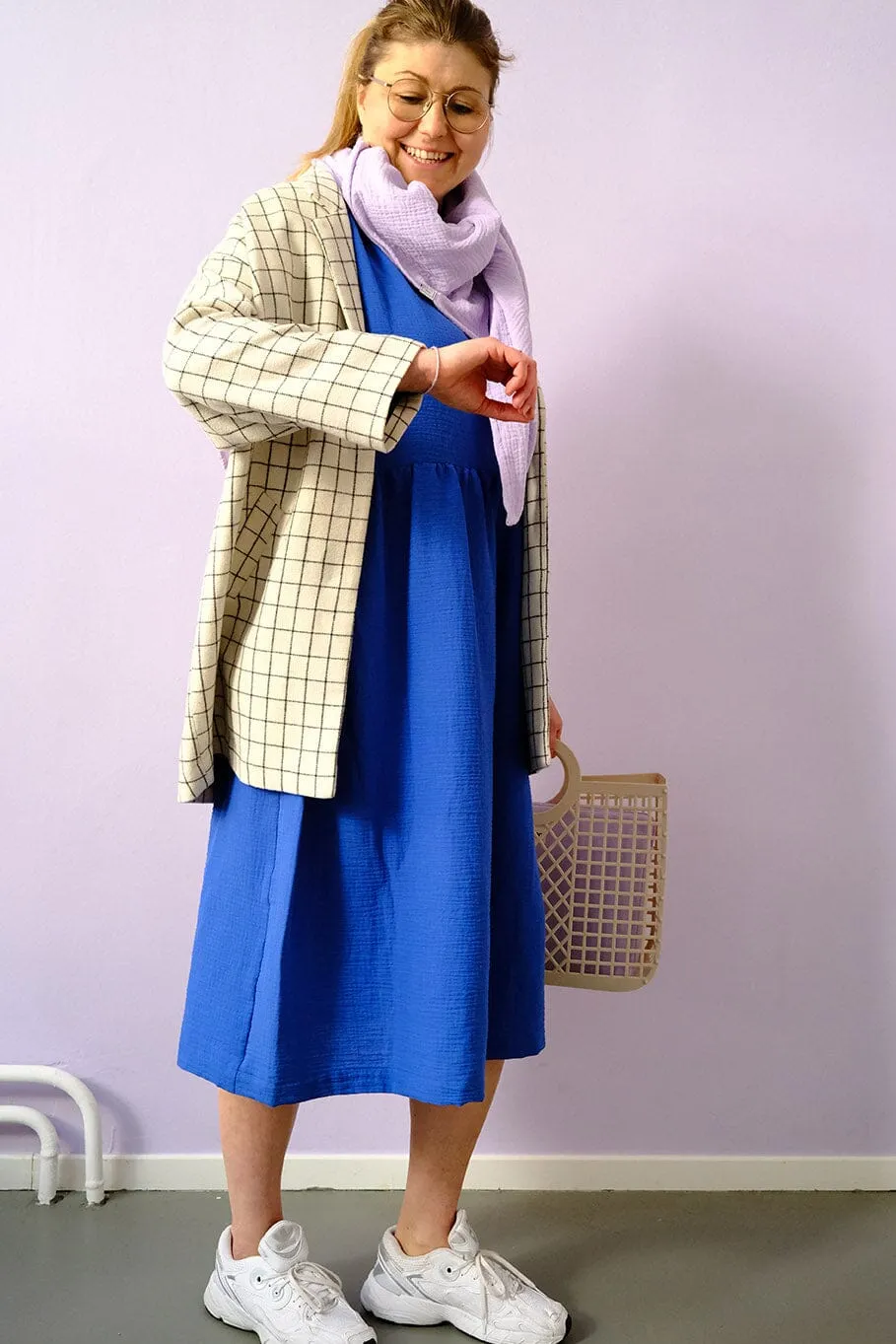 Oversize Kleid "Musselin Uni"
