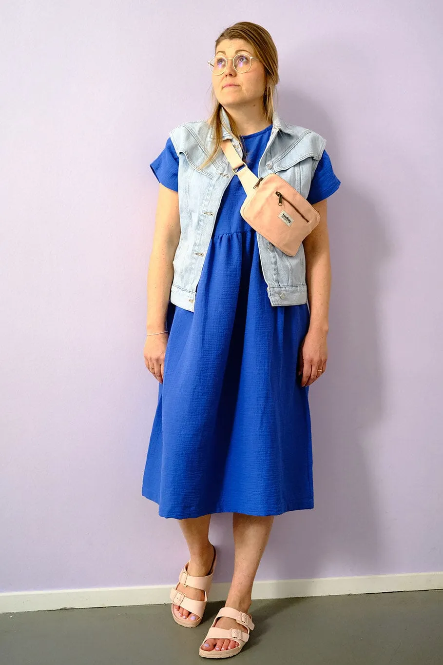 Oversize Kleid "Musselin Uni"
