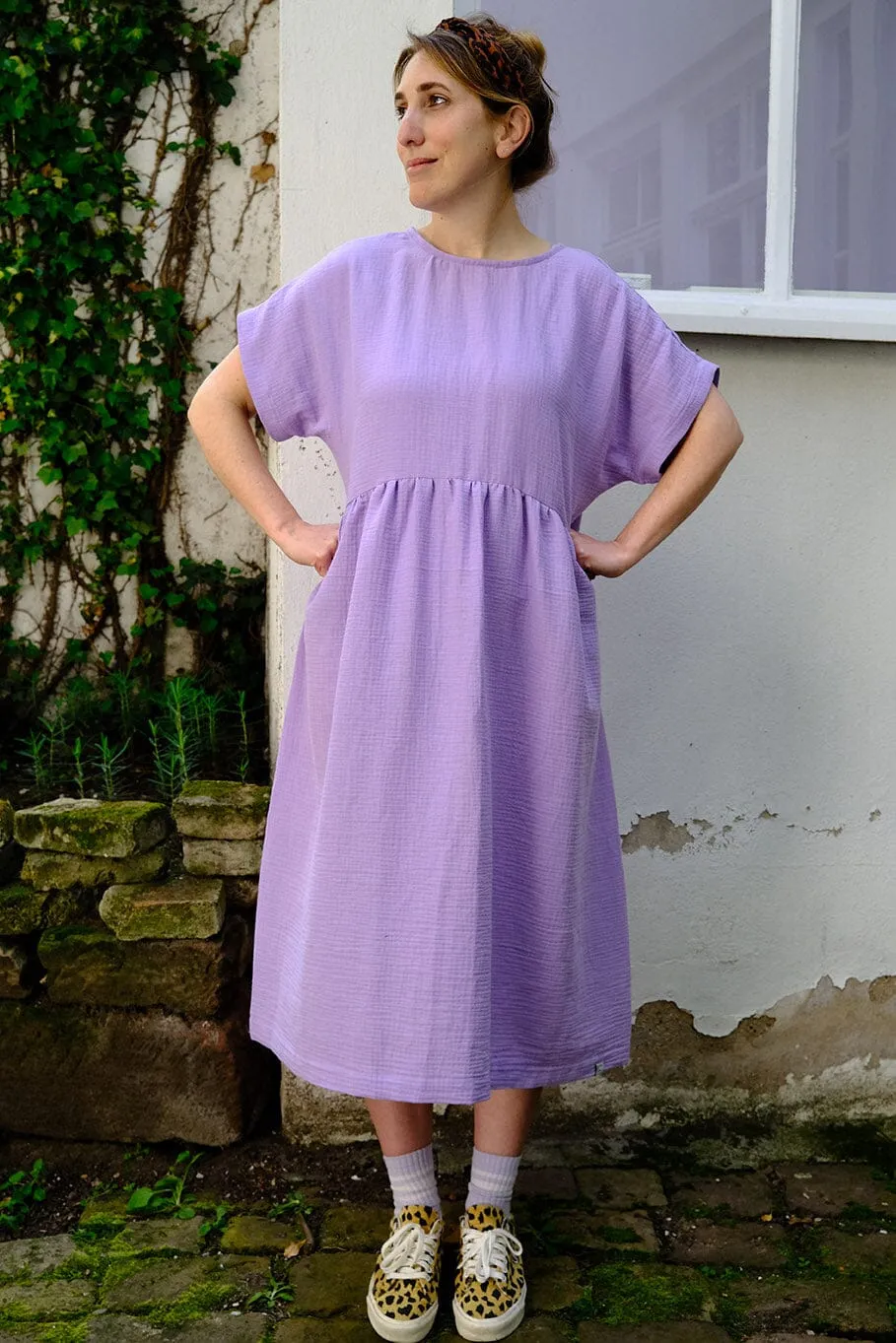 Oversize Kleid "Musselin Uni"