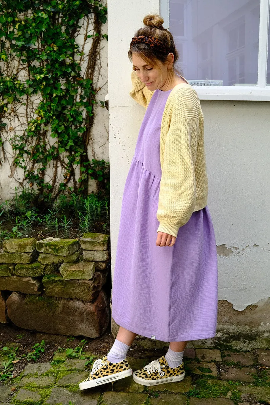Oversize Kleid "Musselin Uni"