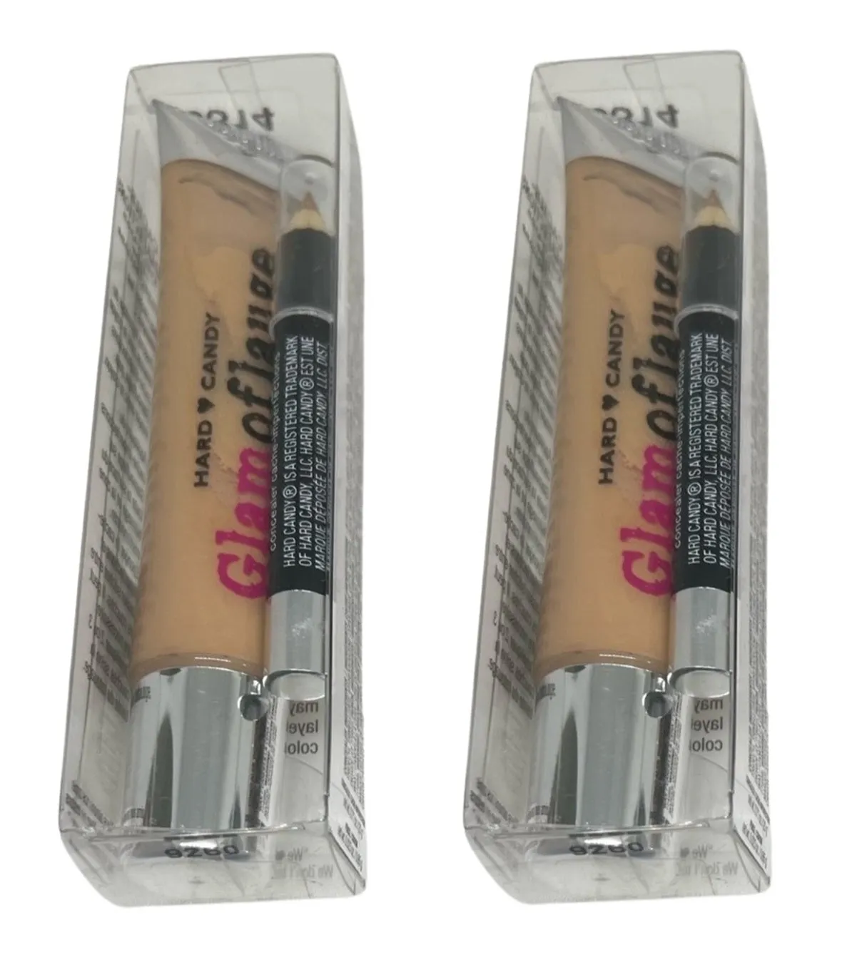 Pack of 2 Hard Candy Glamoflauge Heavy Duty Concealer with Concealer Pencil, Tan 0314