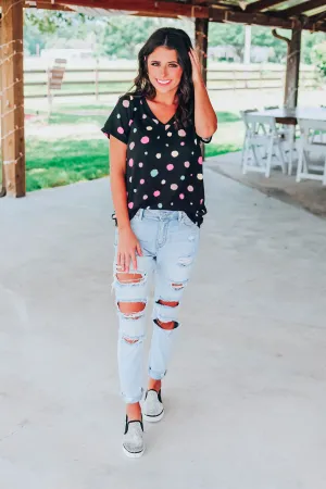 Party In Polka Dots Top