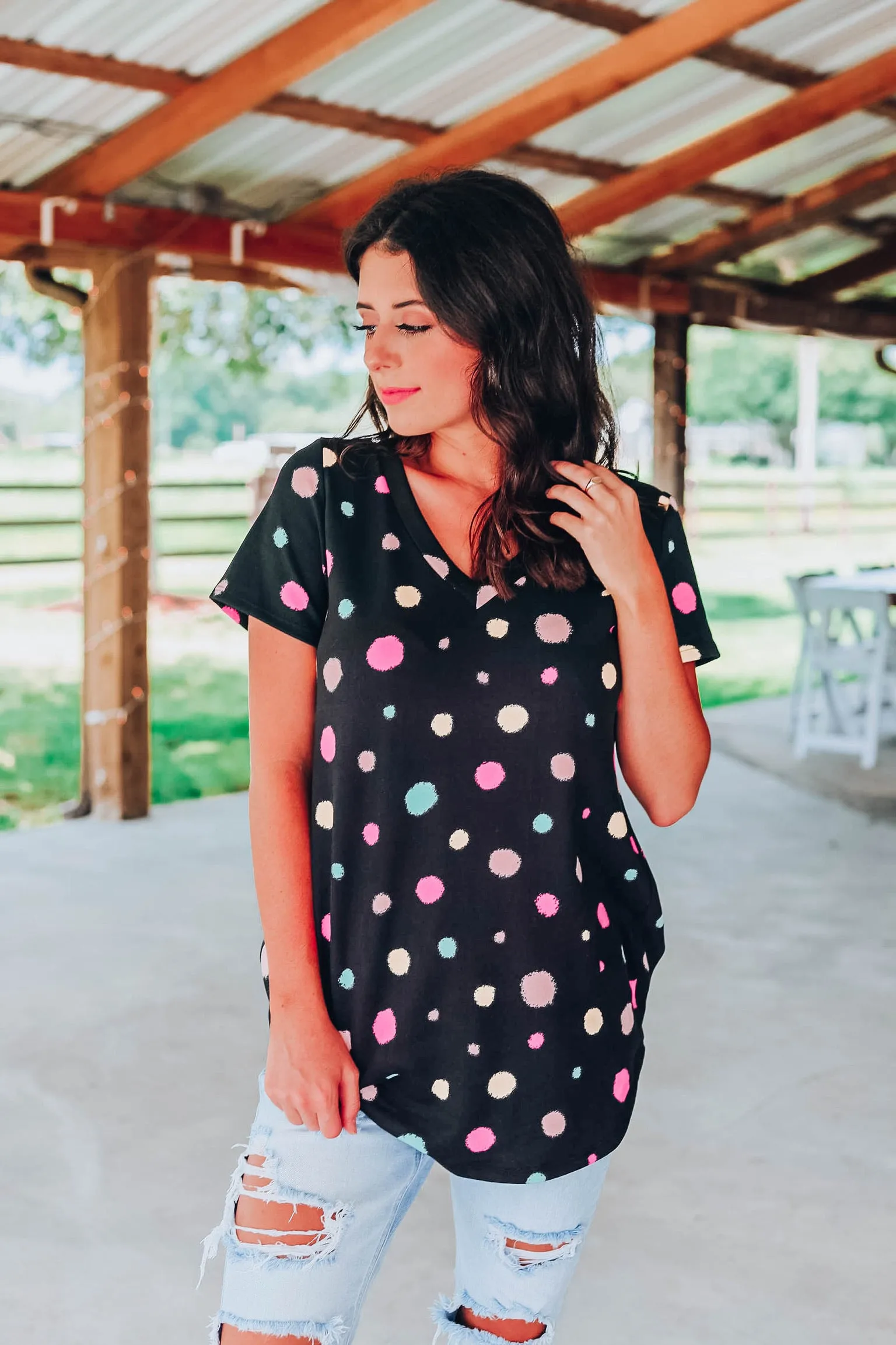 Party In Polka Dots Top