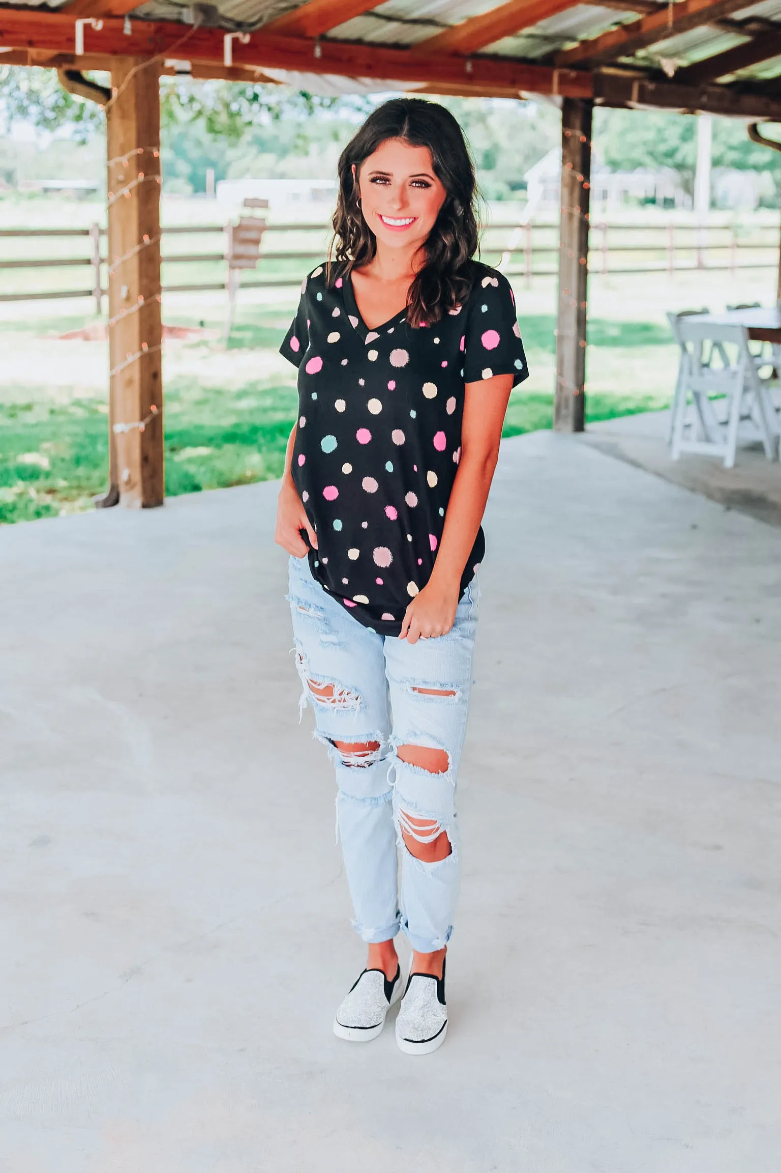 Party In Polka Dots Top