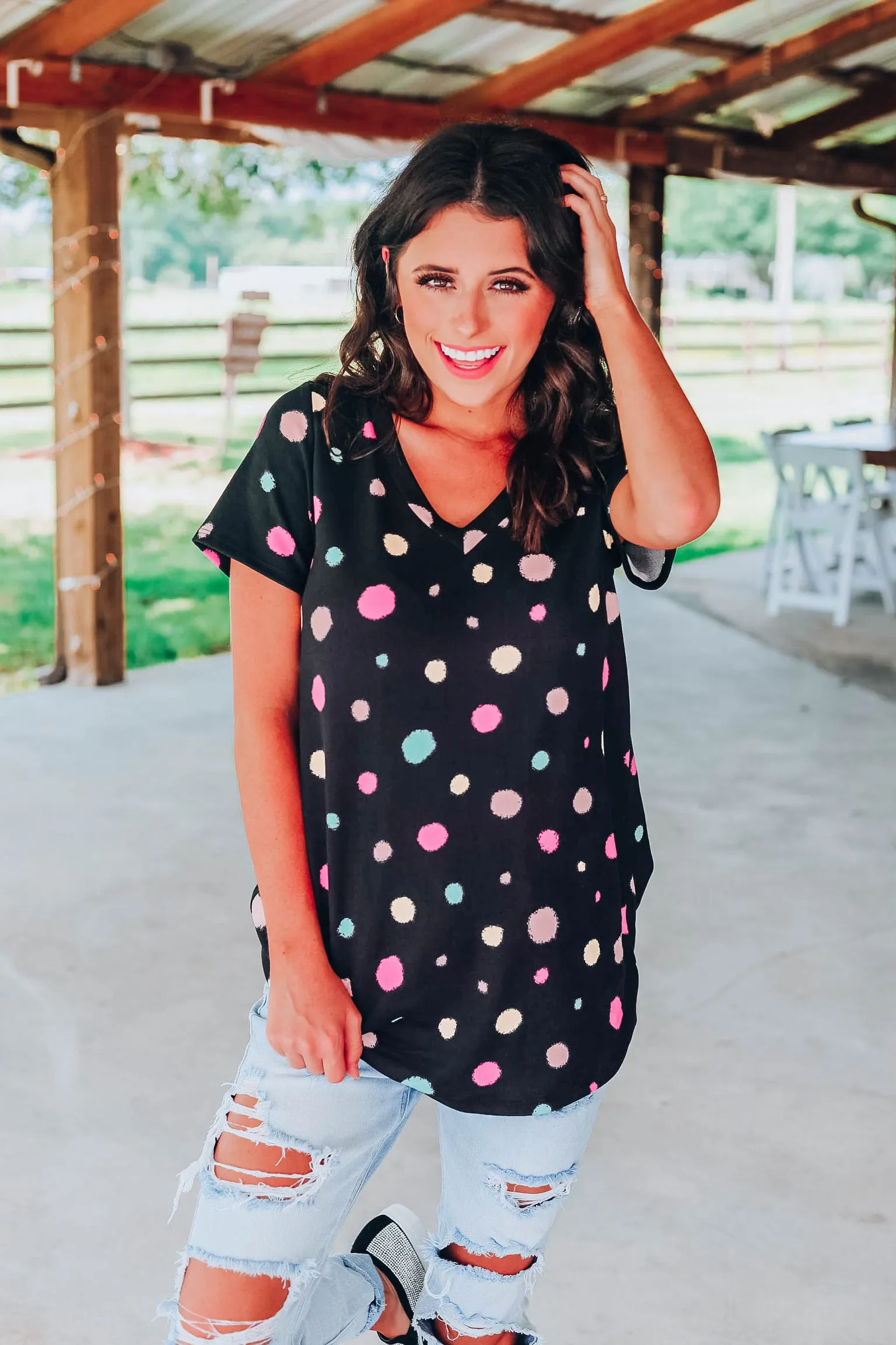 Party In Polka Dots Top
