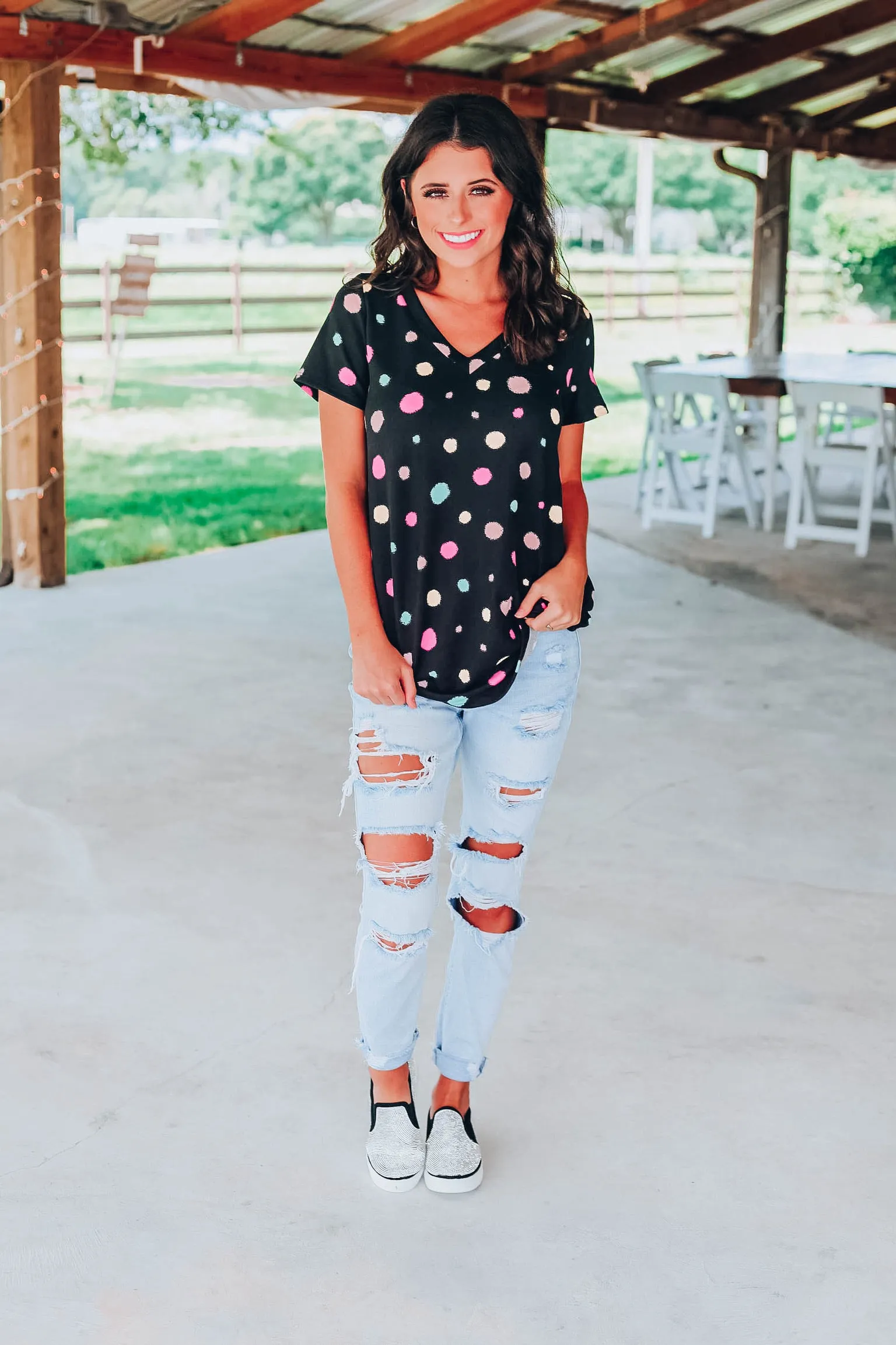 Party In Polka Dots Top