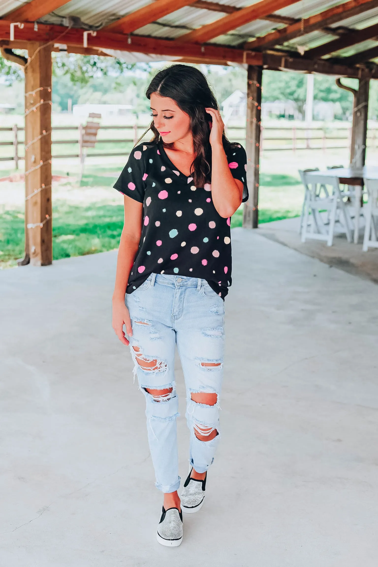 Party In Polka Dots Top
