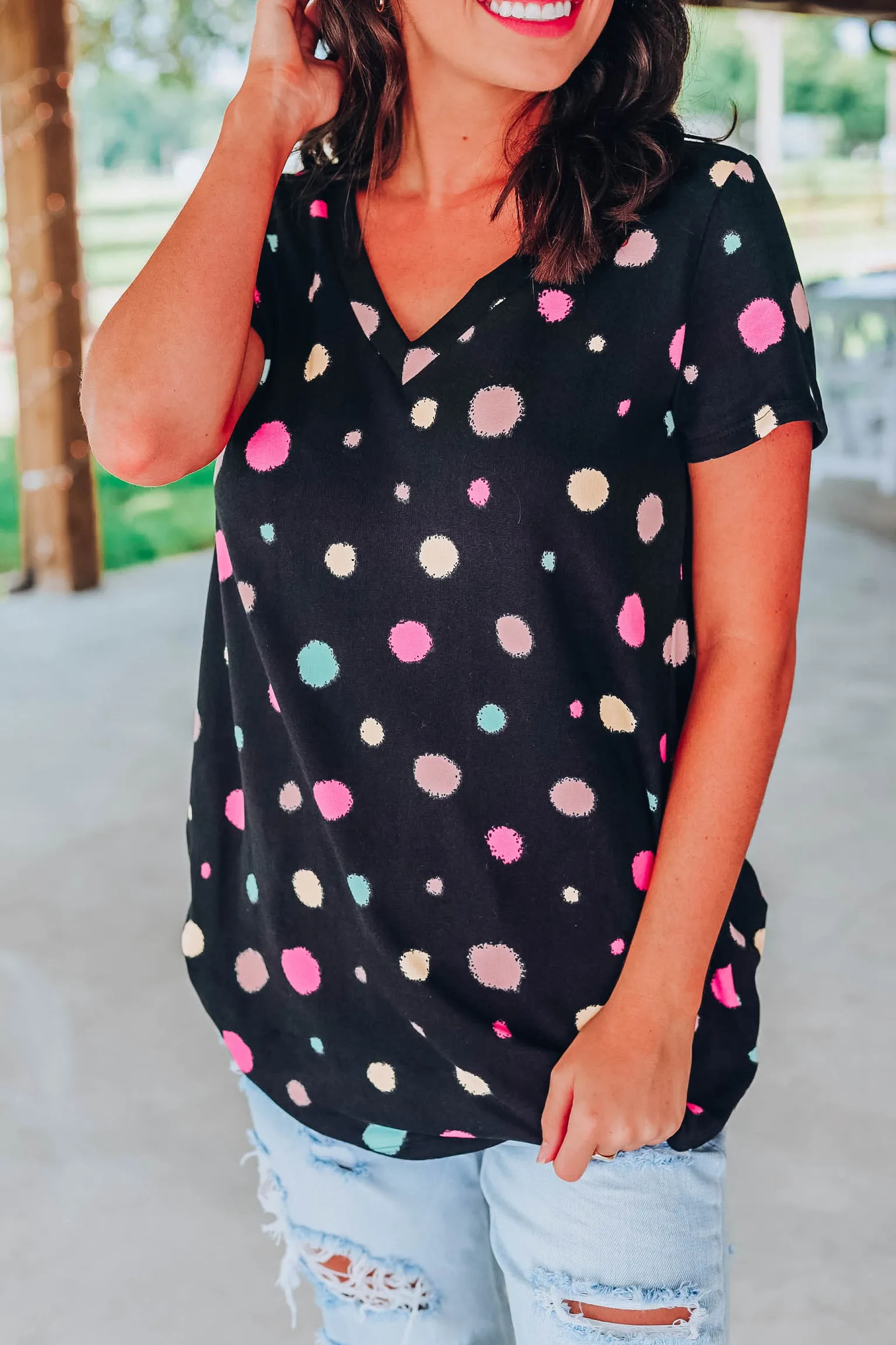 Party In Polka Dots Top