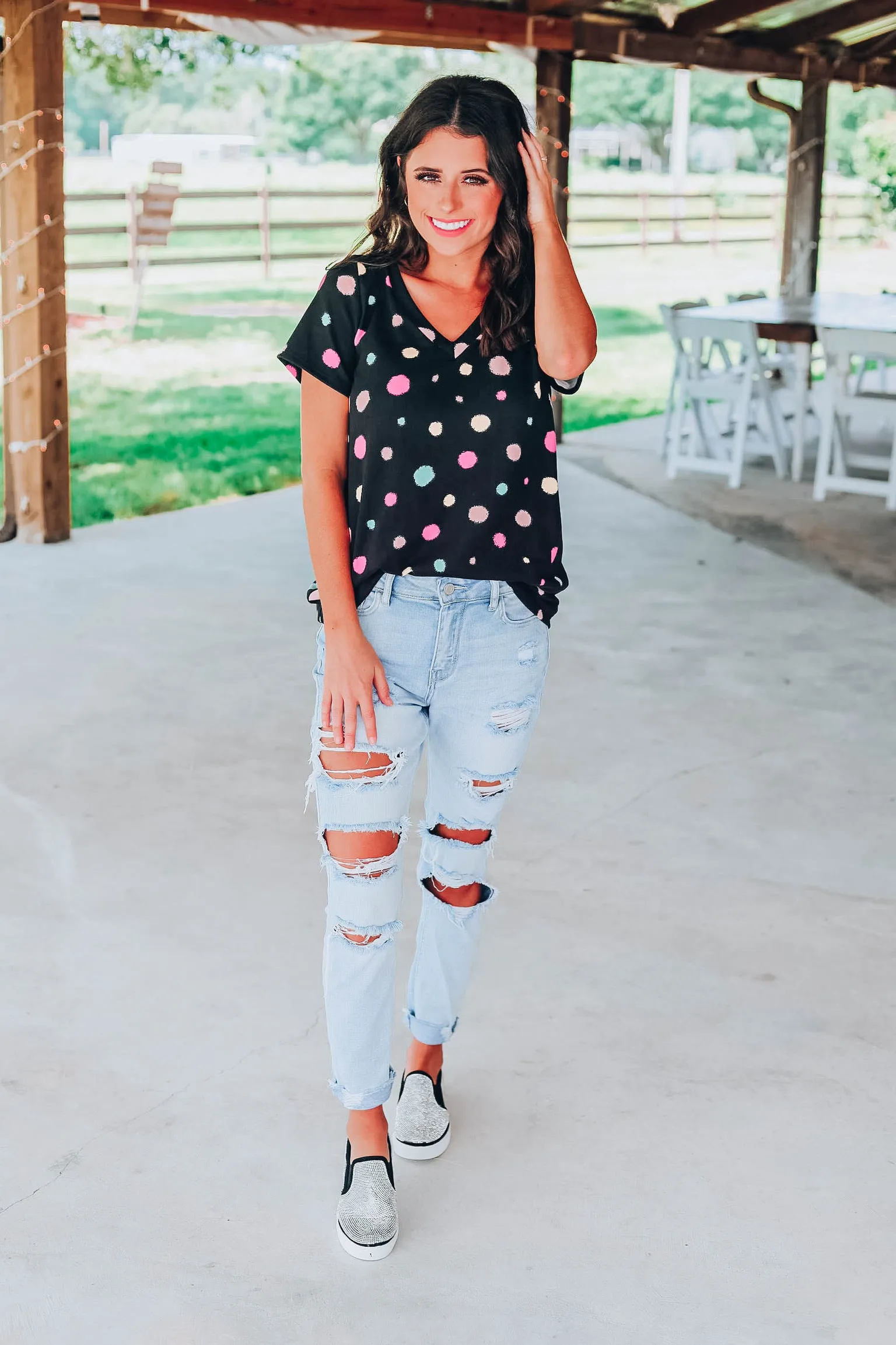 Party In Polka Dots Top