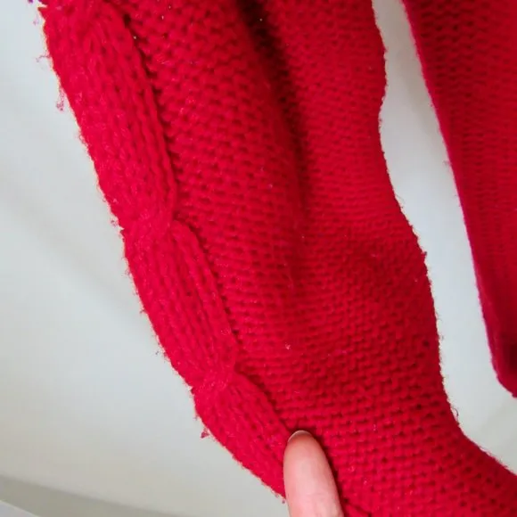 Perfect Vintage 90s Essential Red Knit Cardigan Sweater by St.John’s Bay Size-M