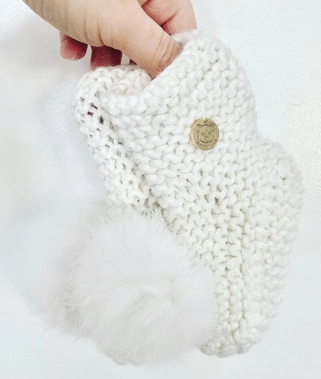 Petite Maison Kids Angora Pom Pom Booties