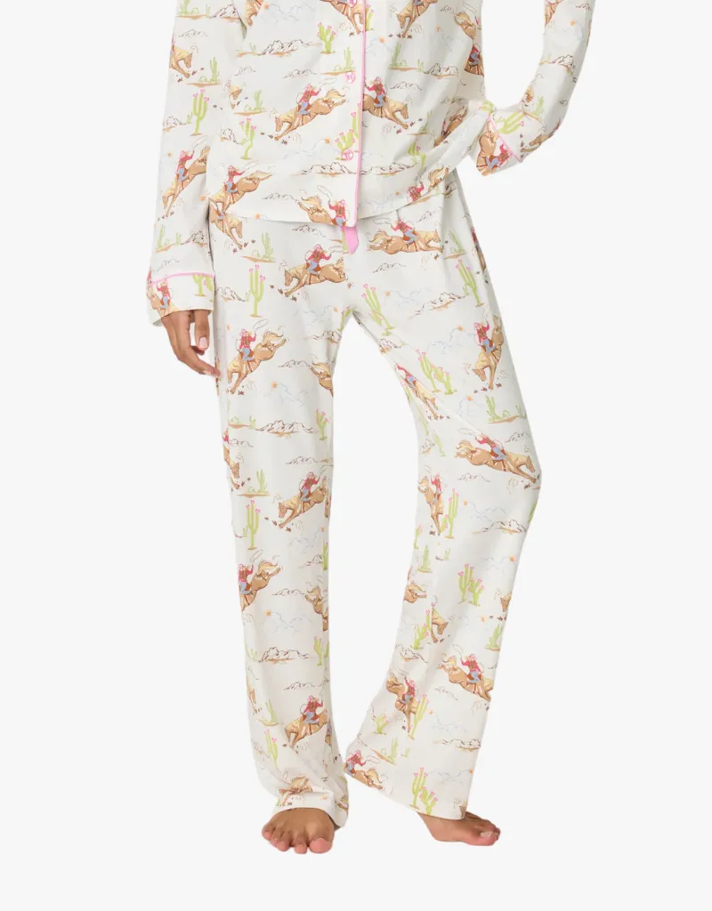 P.J Salvage Playful Prints Western PJ Pants in Natural