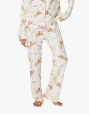 P.J Salvage Playful Prints Western PJ Pants in Natural