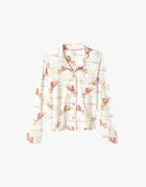 P.J Salvage Playful Prints Western PJ Top in Natural
