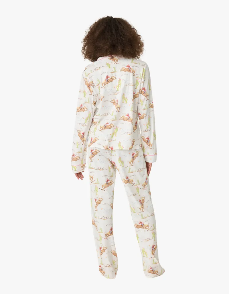 P.J Salvage Playful Prints Western PJ Top in Natural