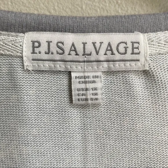 PJ Salvage Smoke Snowflake Peachy Jersey Pajamas Size 1X