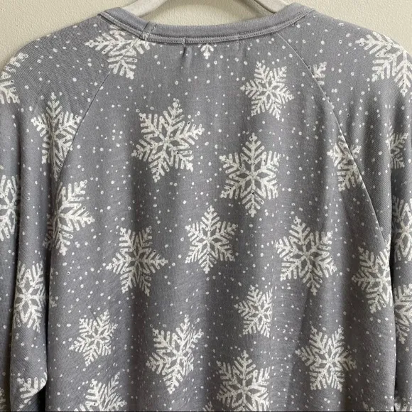 PJ Salvage Smoke Snowflake Peachy Jersey Pajamas Size 1X
