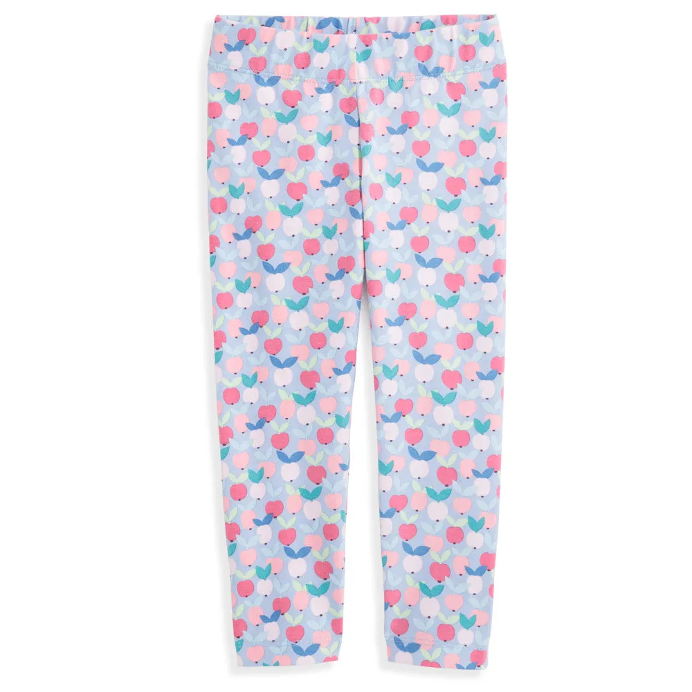 Printed Leggings -- Blue Orchard