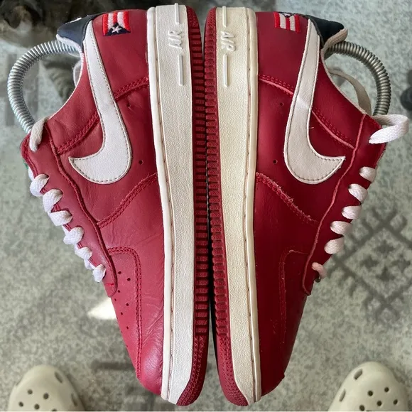 RARE Nike Air Force 1 Puerto Rico Sneakers - Size 5Y (6.5W)