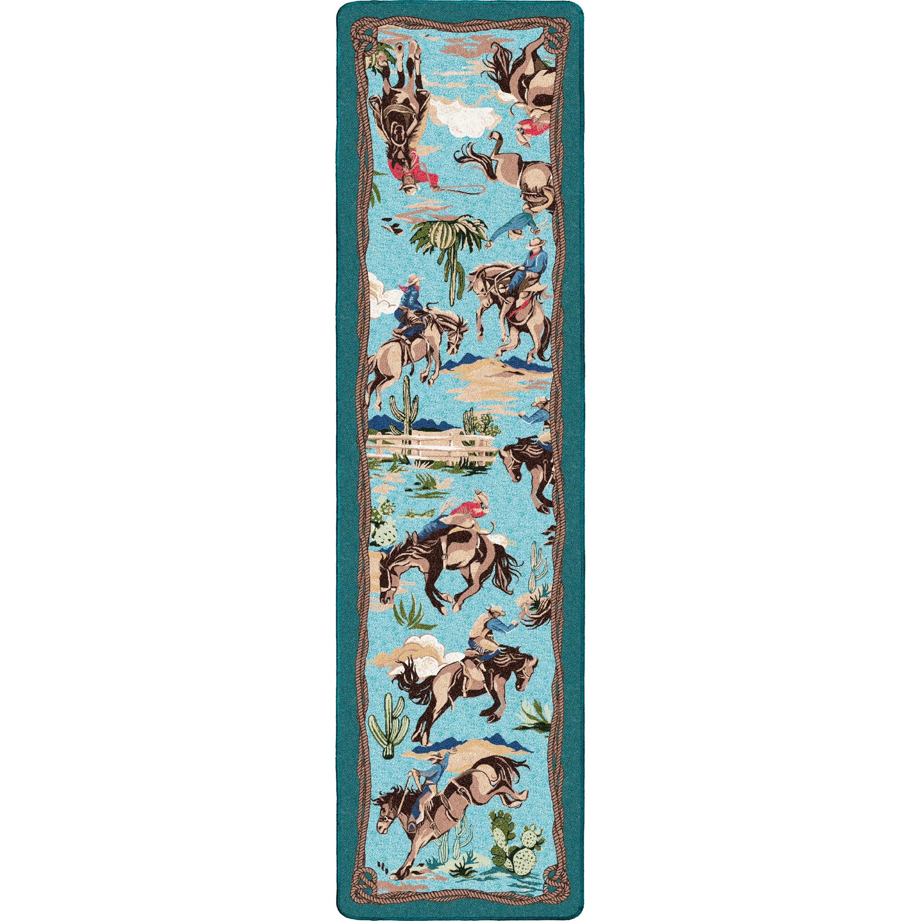 Retro Cowboy Rug - Three Colors Available