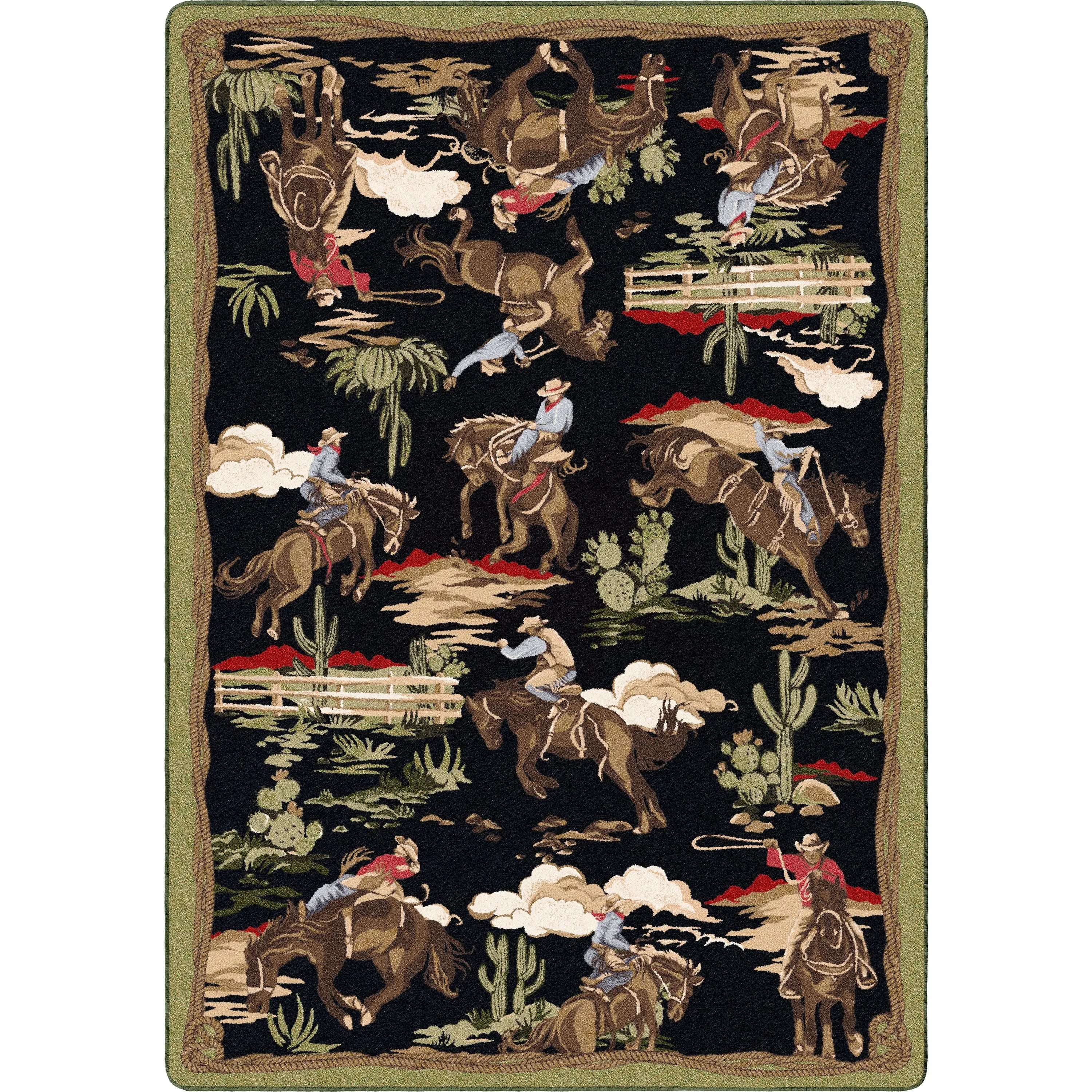 Retro Cowboy Rug - Three Colors Available