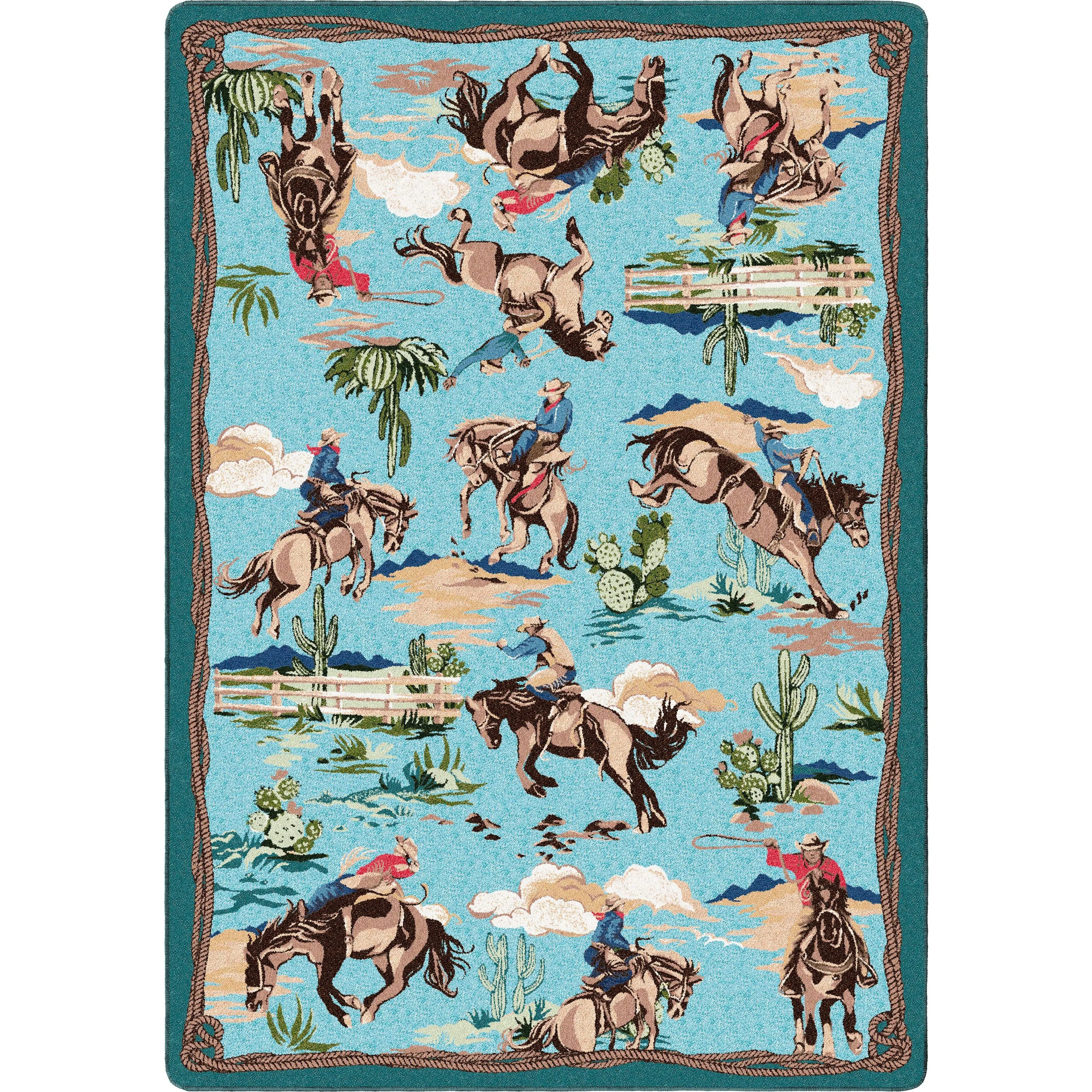 Retro Cowboy Rug - Three Colors Available