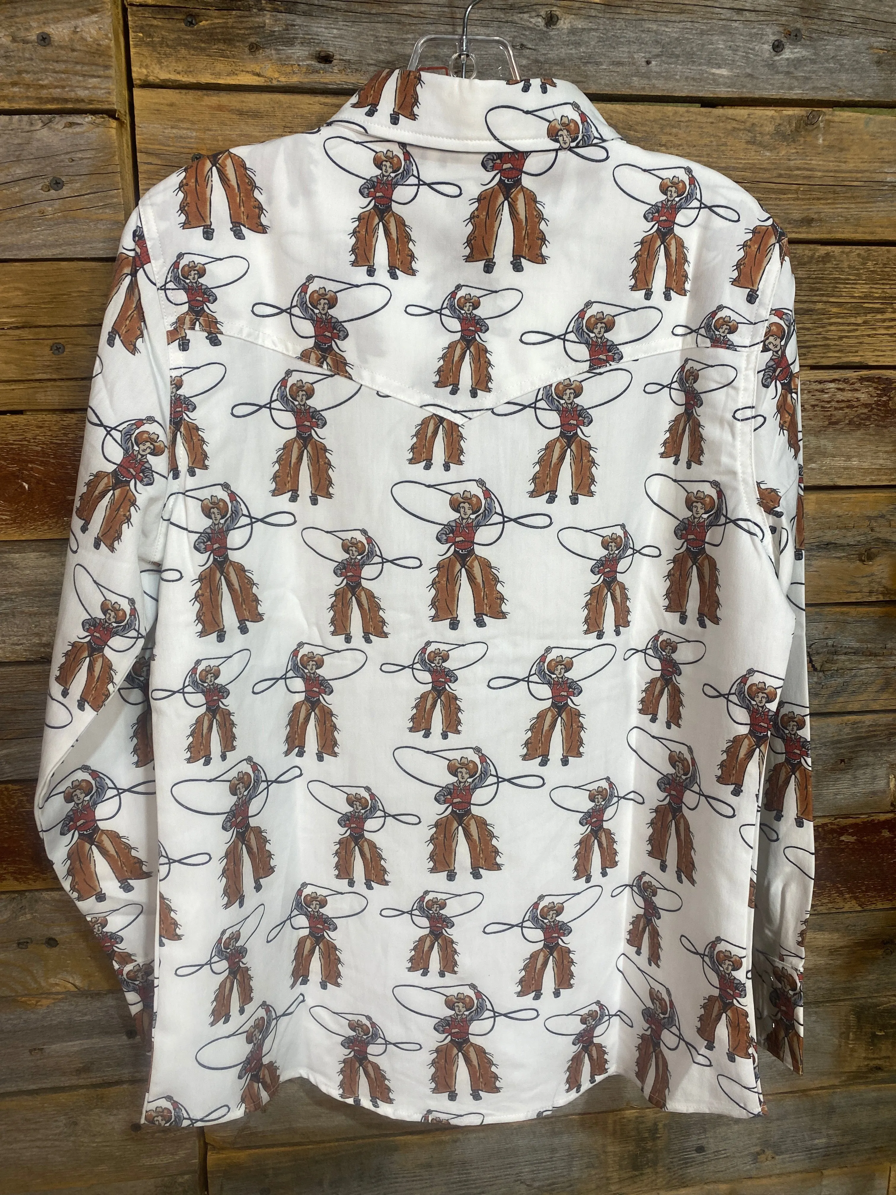 Roping Cowboy Pearl Snap Top