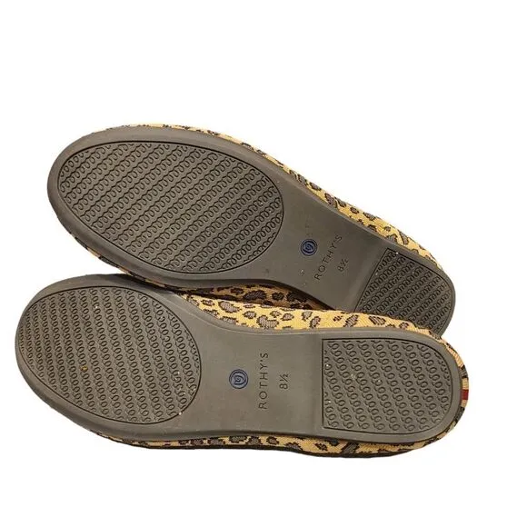 ROTHY’S Brown &amp; Tan The Round Toe Flat in Animal Print | 8.5