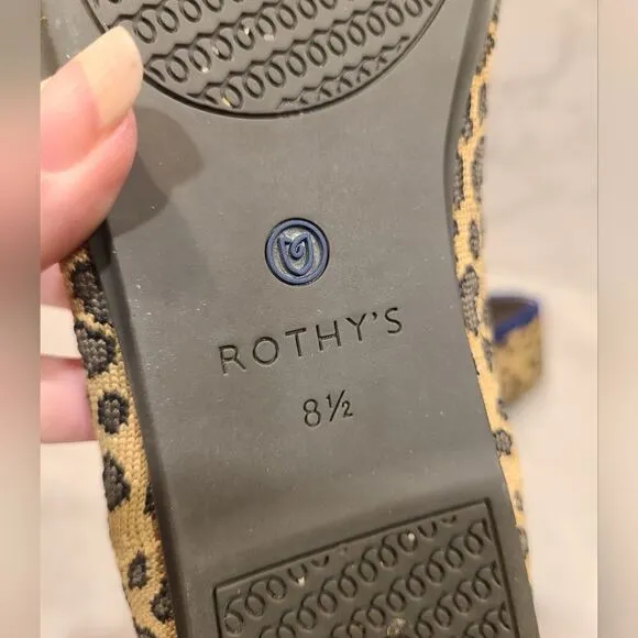 ROTHY’S Brown &amp; Tan The Round Toe Flat in Animal Print | 8.5