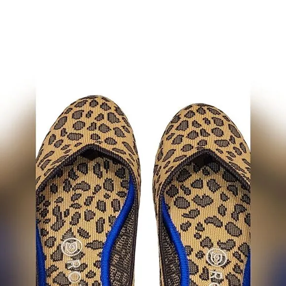 ROTHY’S Brown &amp; Tan The Round Toe Flat in Animal Print | 8.5
