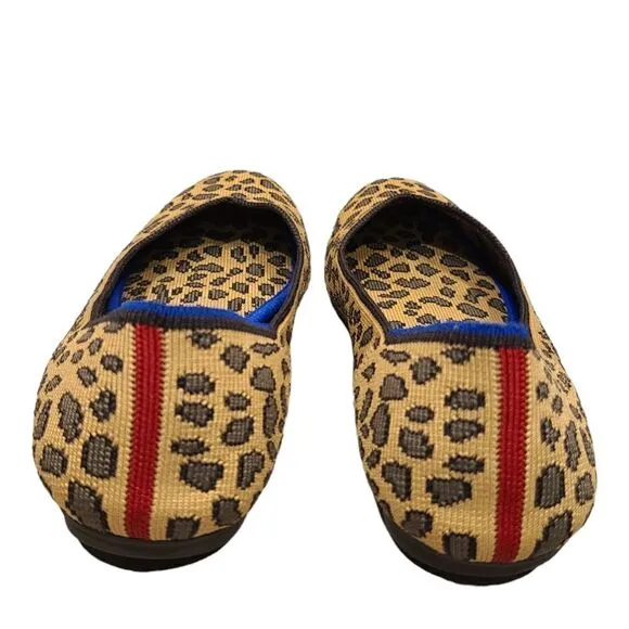 ROTHY’S Brown &amp; Tan The Round Toe Flat in Animal Print | 8.5
